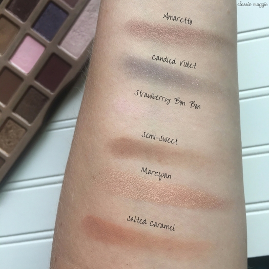 Swatches Too Faced Chocolate Bar Palette